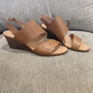 Franco Sarto Women's Brown Wedge Sandals Size 10M
